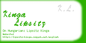 kinga lipsitz business card